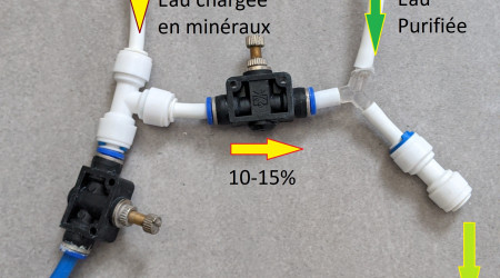 Réglage de l'osmoseur à la nouvelle eau du robinet