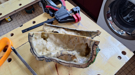 "Naturalisation" d'un décor en résine.