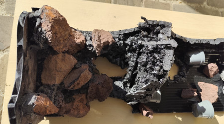 La mousse de la zone aquatique après avoir été sculpter.