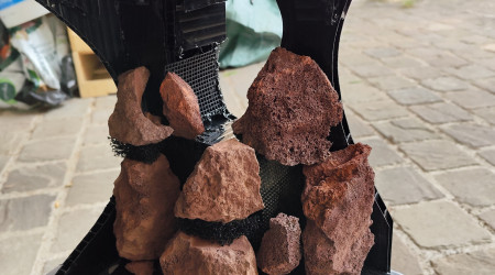 Disposition des pierres ponces