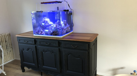 aquarium 200L cubique marin