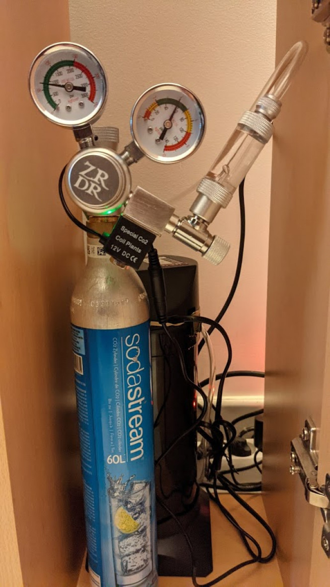Mise en place CO2 Sodastream 1 bulle / 2secondes pour le moment