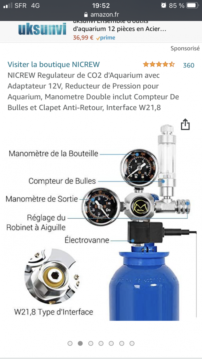 Adaptateur pour bouteilles de CO2 jetables