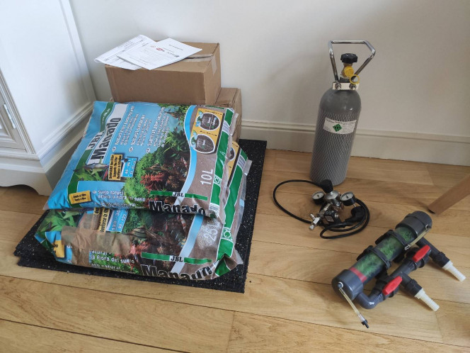 Système de CO2 et sable de Manado 35kg de sable pour ce bac.