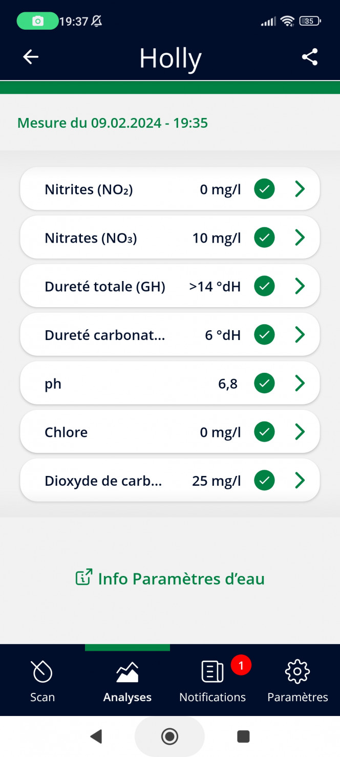 enfin je suis débarrasser de cette hausse de dureté d eau j ai mis un petit bout de temps pour m en débarrasser Par contre où sont les ci belles photos de mes poissons avec l'eau ci limpide ? bientôt j'espère les retrouver car là c'est pas vraiment le top!