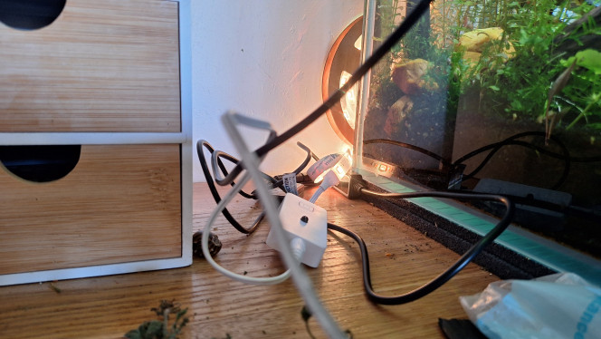 Backlight à pas cher Avec une chute de film "givré" pour vitre et une bande led connectée de 5m de chez Action dans les 20€.