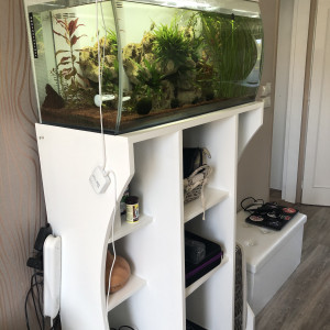 aquarium Flex Fluval 123L Blanc 2 mois