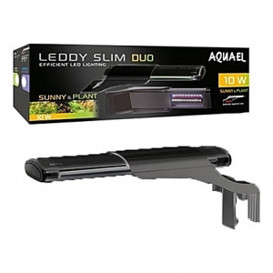 Eclairage AQUAEL LEDDY SLIM DUO SUNNY & PLANT (Noir) - 10W - 20 à 50cm