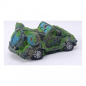 Epave voiture avec mousses - 23x14,5x9cm