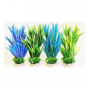 Herbes amazoniennes vertes et bleues 26cm