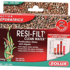 Resifilt'cleanwater purificateur d'eau anti-algues zolux filtre substrat 240gr