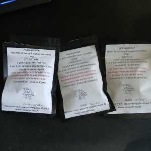 Kit 3 sachet granulés pour crevettes Aquashrimp