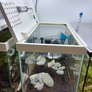 Aquarium 20L équipé sol technique