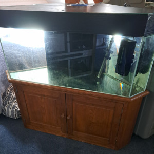 Aquarium d'angle 300L pas cher + meuble