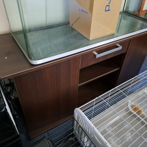 Meuble aquarium bois marron 1m50