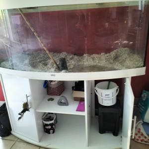 AQUARIUM JUWEL VISION 450 L BLANC ET SON MEUBLE