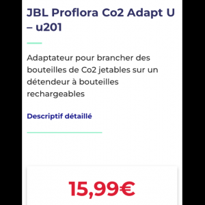 Adaptateur de filetage pour détendeur CO2