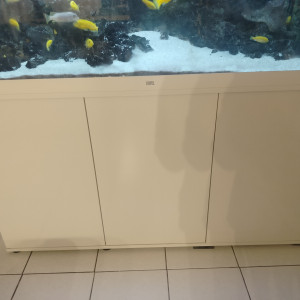 Aquarium 450 litre blanc avec meuble