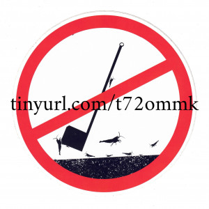 1 autocollant sticker 145mm "interdiction pêche crevettes d'eau douce"