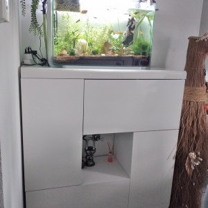 Aquarium  complet 110 litres  ouvert blanc avec ou sans le leuble