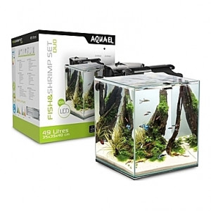 Aquarium AQUAEL Fish&Shrimp (Noir) - 49L