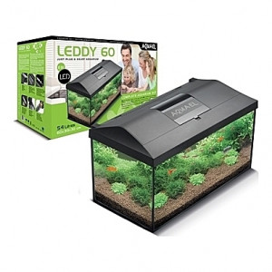 Aquarium AQUAEL LEDDY 60 (Noir) - 54L