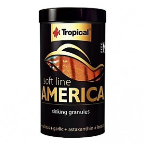 Granulés descendants pour omnivores et carnivores d’Amérique SOFT LINE AMERICA M 250ml